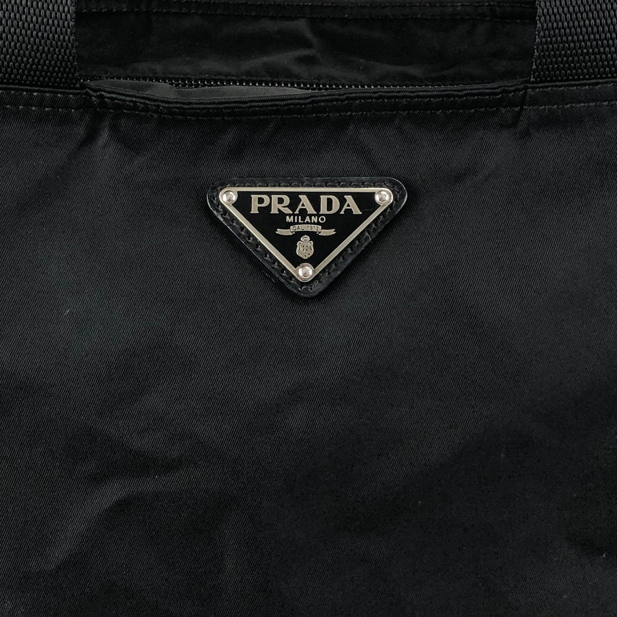 PRADA Tessuto Triangle Logo Two-way Totebag Shoulder bag Black Vintage zdgz8g