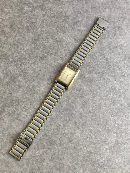 Yves Saint Laurent YSL Logo Quartz Watch Silver Vintage ccijzb