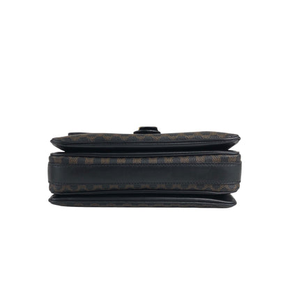 CELINE Macadam Front Buckle Shoulder bag Black Vintage n5nr8t