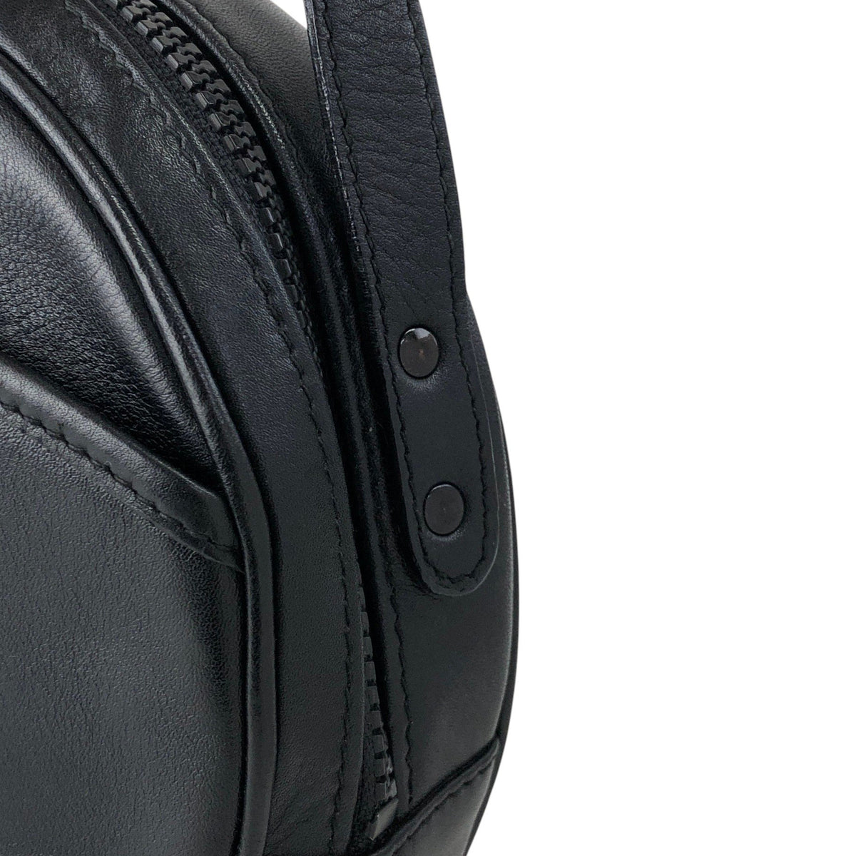 CELINE Gancini Shoulder bag Black Vintage mes4uh