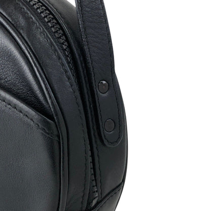 CELINE Gancini Shoulder bag Black Vintage mes4uh