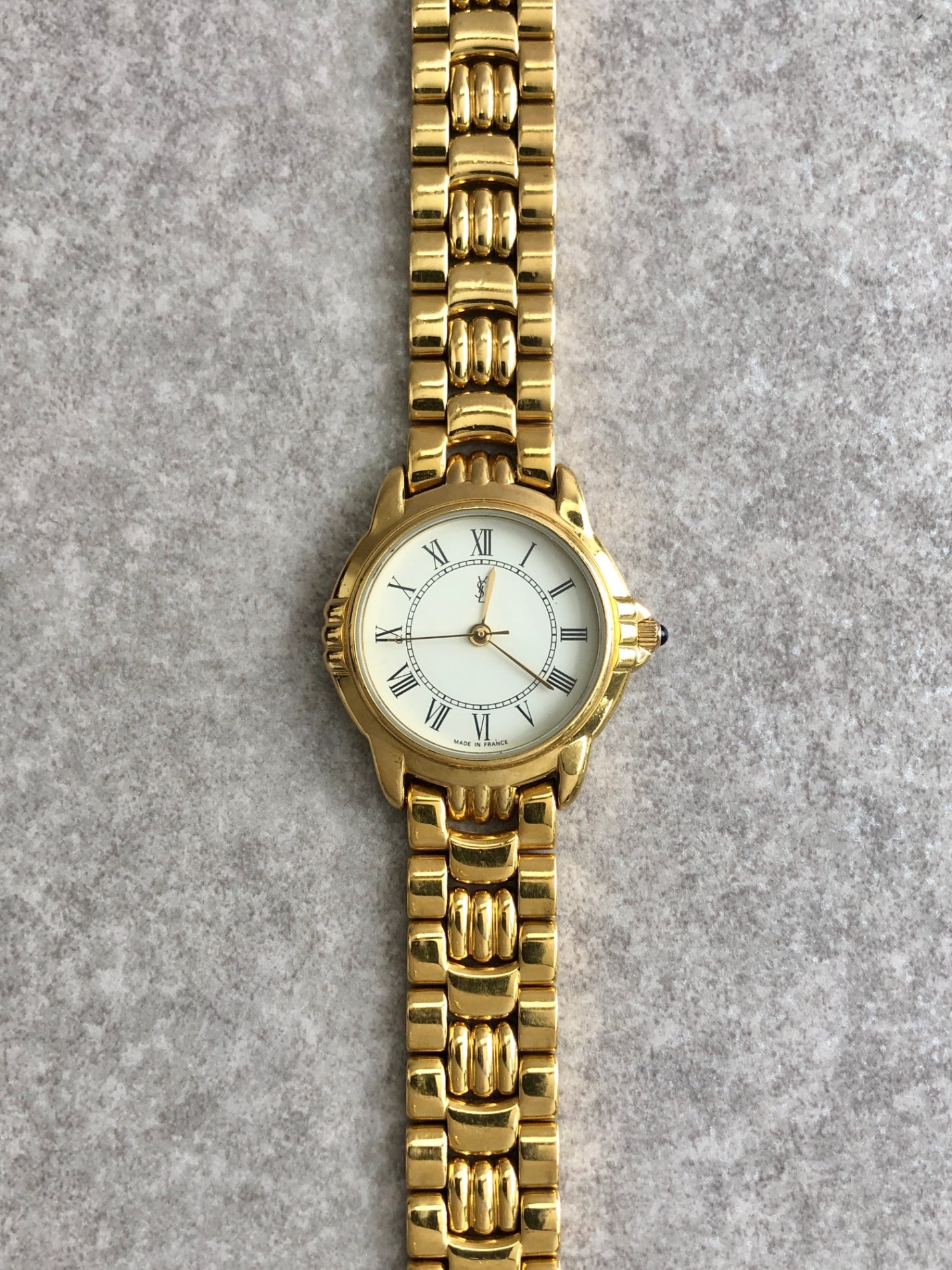 Yves Saint Laurent Quartz Watch Gold 601948 Vintage vfcdc4