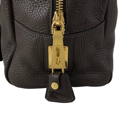 PRADA Logo Handbag Shoulder bag Brown Vintage wddeyg