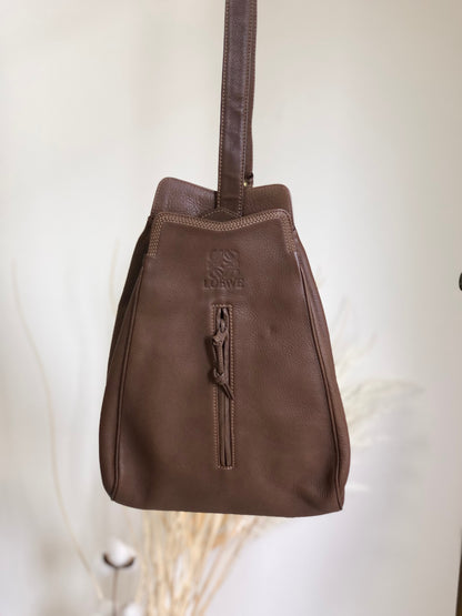 LOEWE Anagram Shoulder bag Brown Vintage nnu3ij