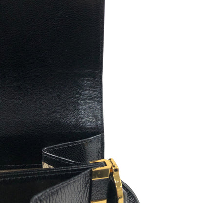 Yves Saint Laurent YSL Logo Shoulder bag Black Vintage mwbp36