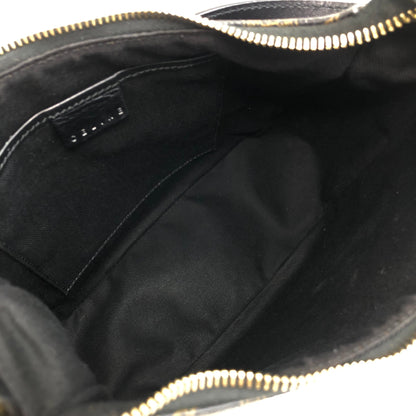 CELINE Macadam Shoulder bag Black Vintage kibhz7