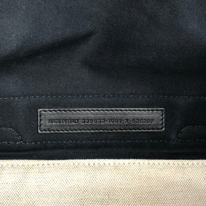 BALENCIAGA Handbag Totebag White×Black Vintage bpp756