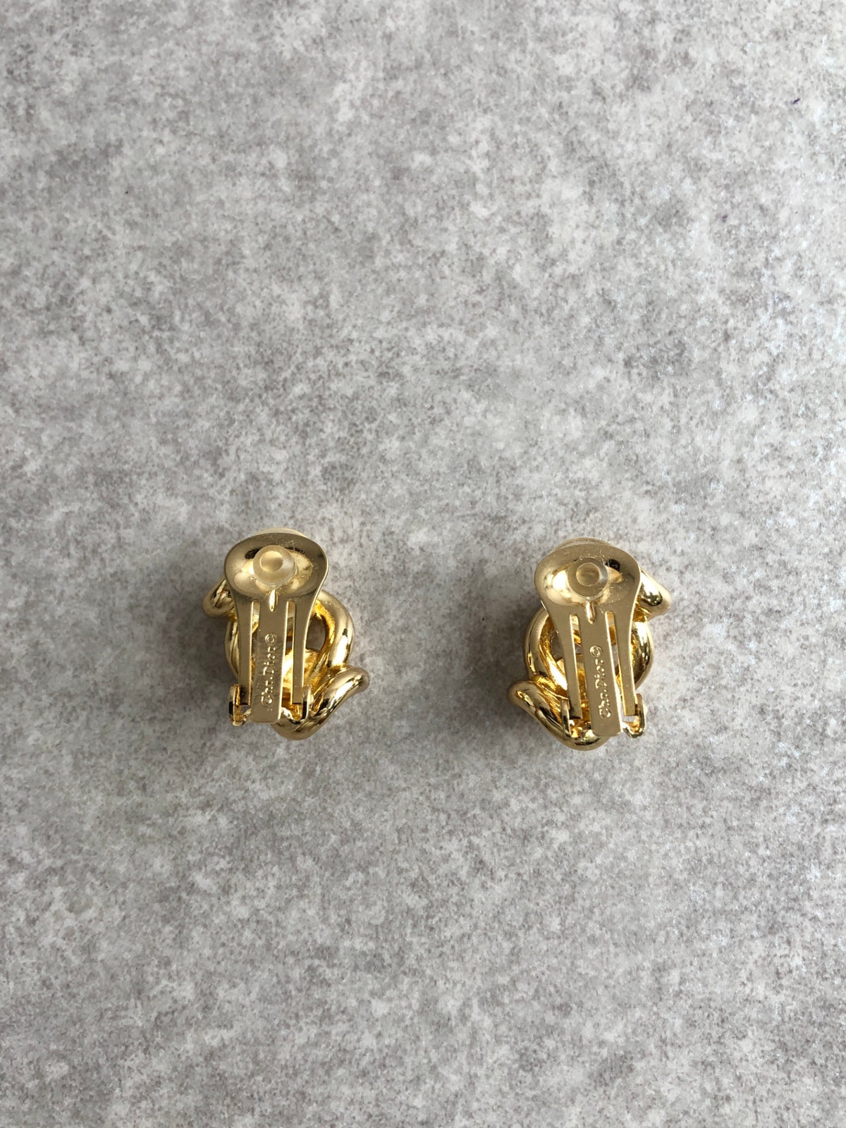 Christian Dior Earrings Gold Vintage neiezr