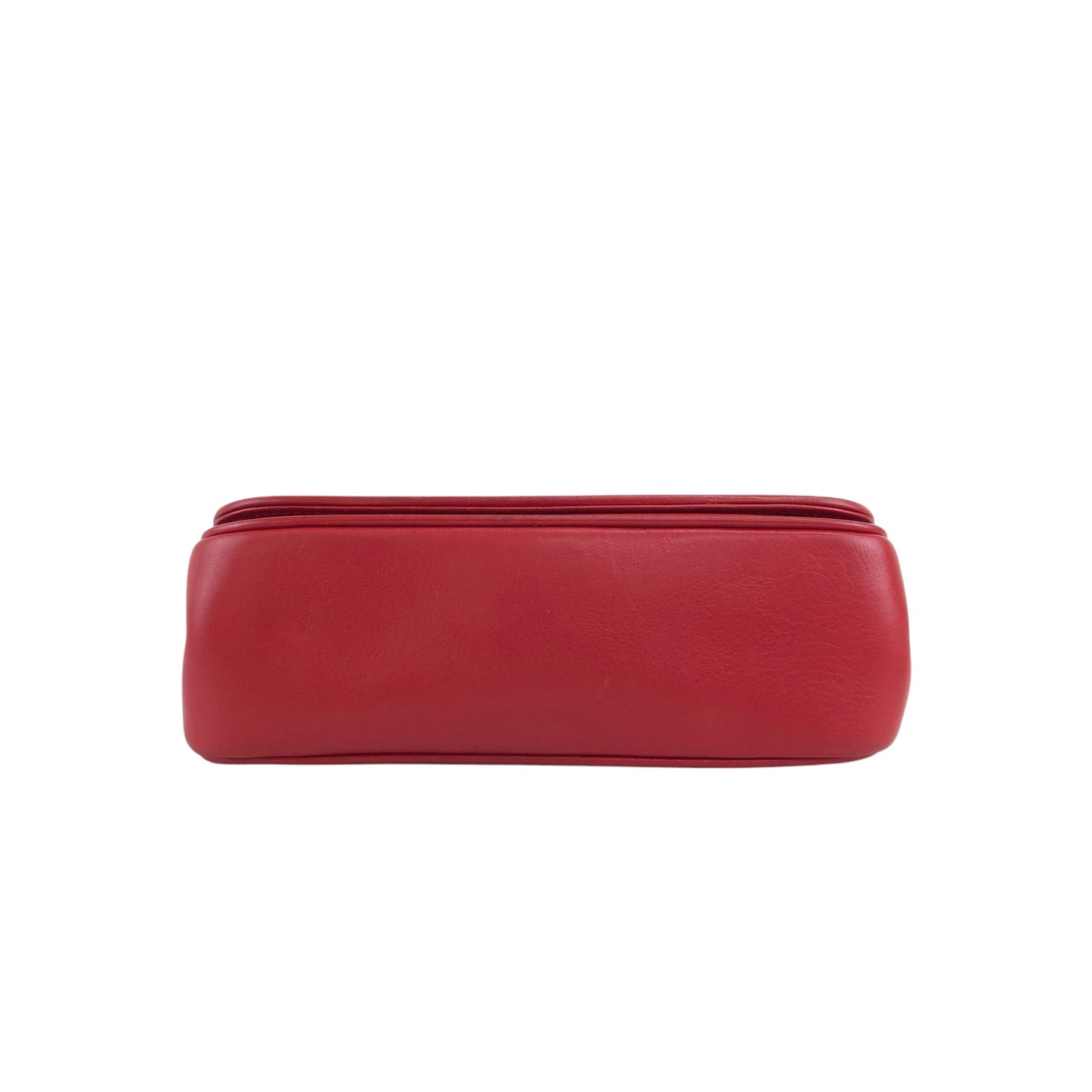 CELINE Triomphe Stitch Chain Shoulder bag Red Vintage 2vaduu