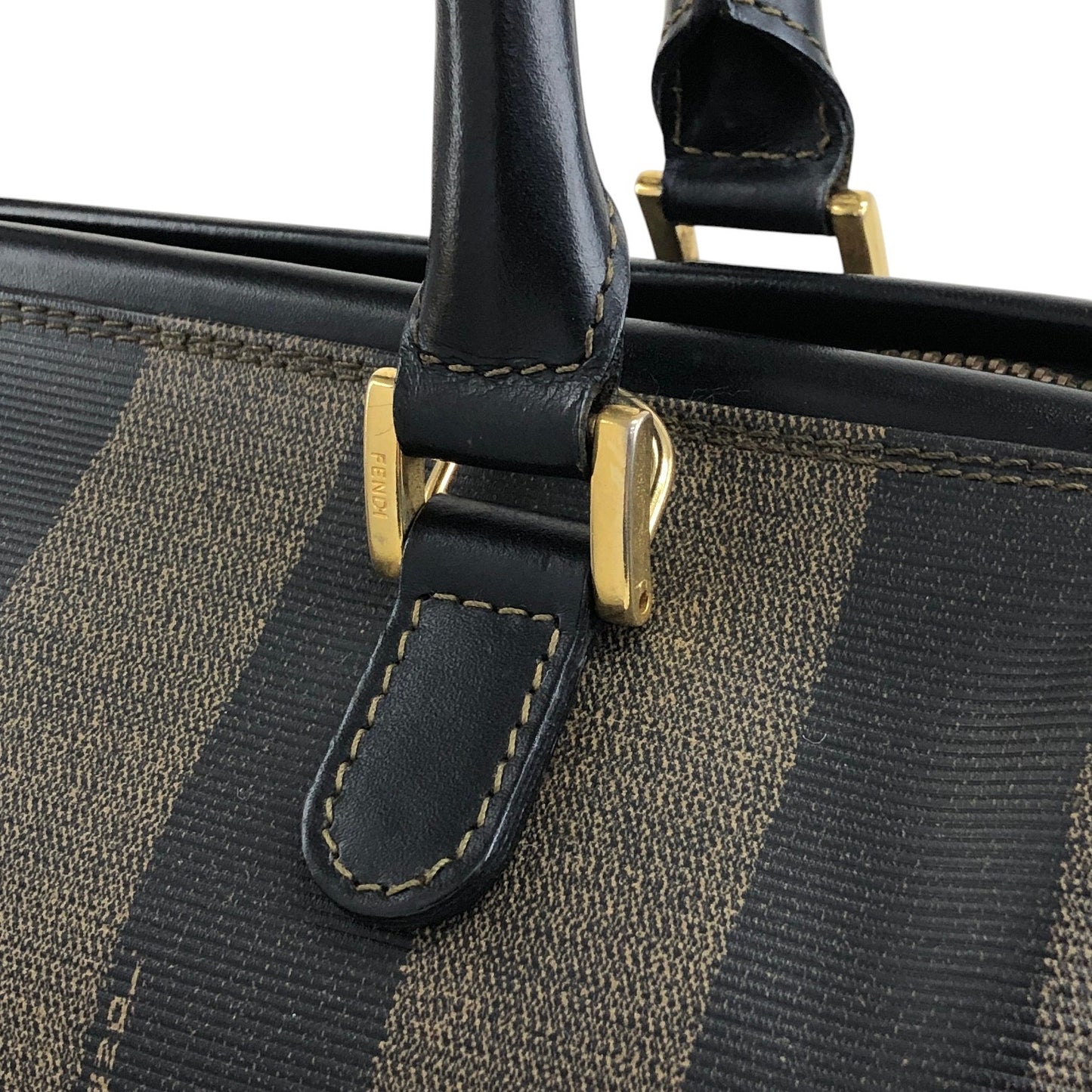 FENDI Pecan Two-way Small Boston bag Shoulder bag Brown Vintage fw8ie6