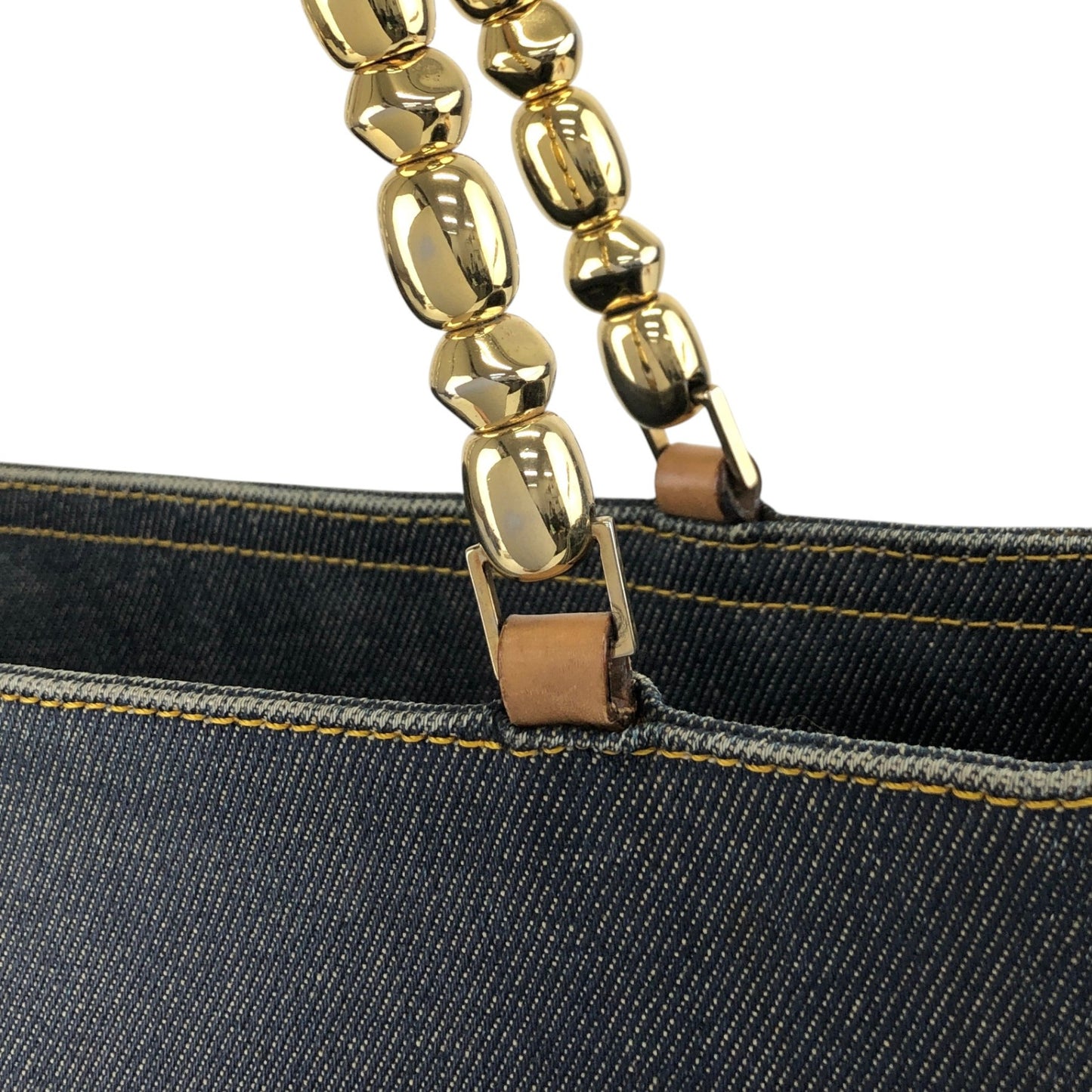 Christian Dior Logo Handbag Totebag Indigo Vintage kxnt2a