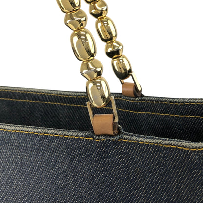 Christian Dior Logo Handbag Totebag Indigo Vintage kxnt2a