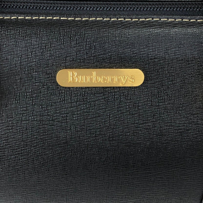 BURBERRY Logo Handbag Black Vintage vfc26w