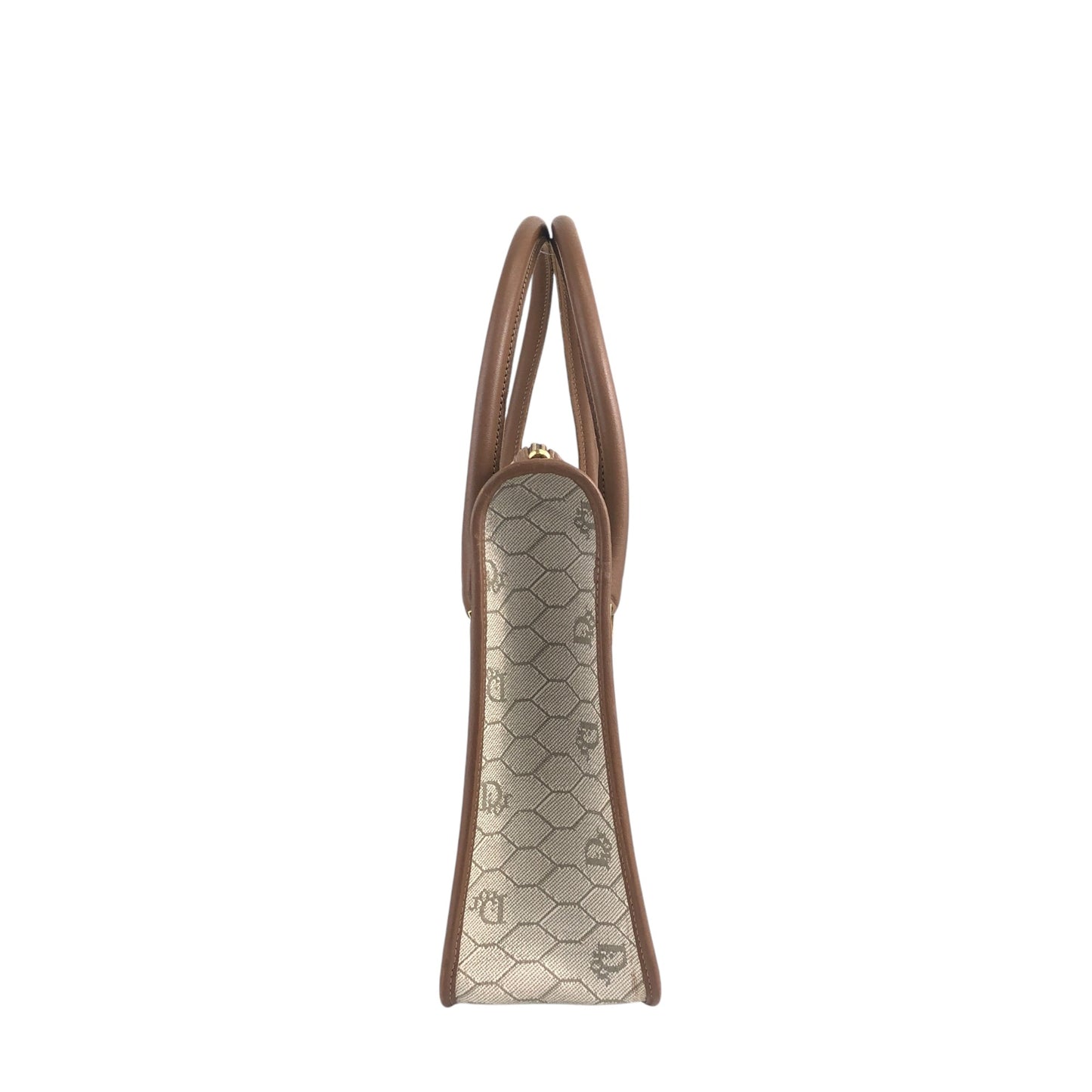 Christian Dior Honeycomb Pattern Handbag Beige Vintage r4yh5k