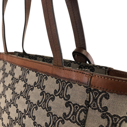 CELINE Triomphe Totebag Brown Vintage 38764j