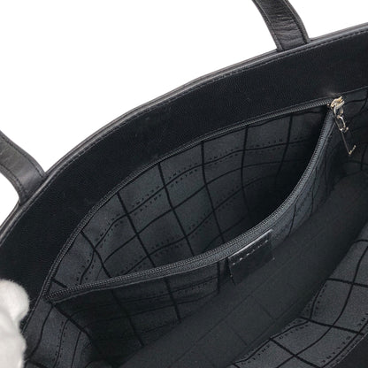 CELINE Logo Embossed Totebag Black Vintage khd67u