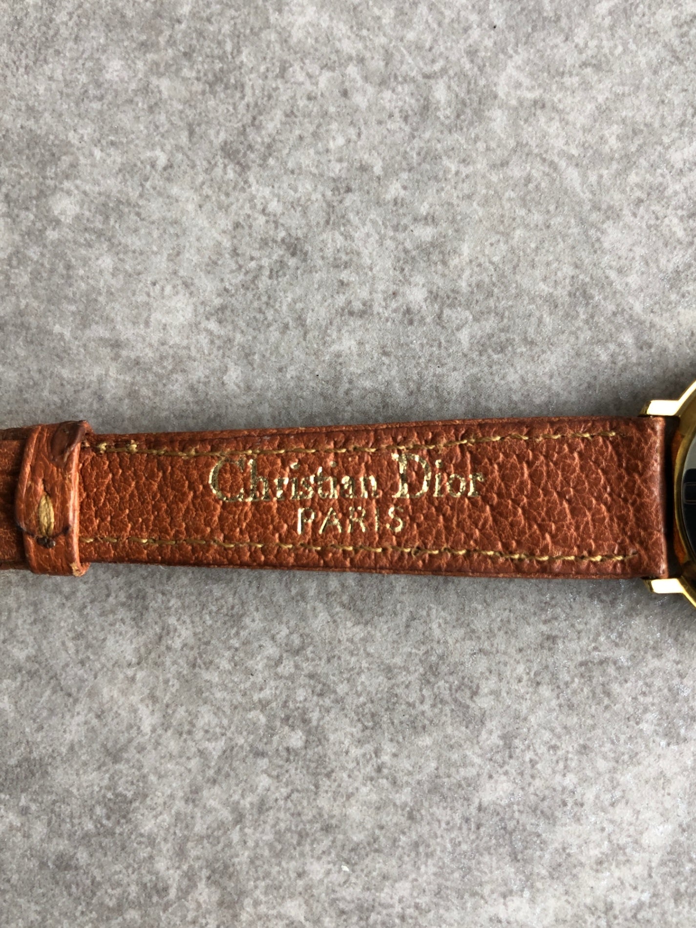 Christian Dior Quartz Watch Brown Vintage 6ytb8u