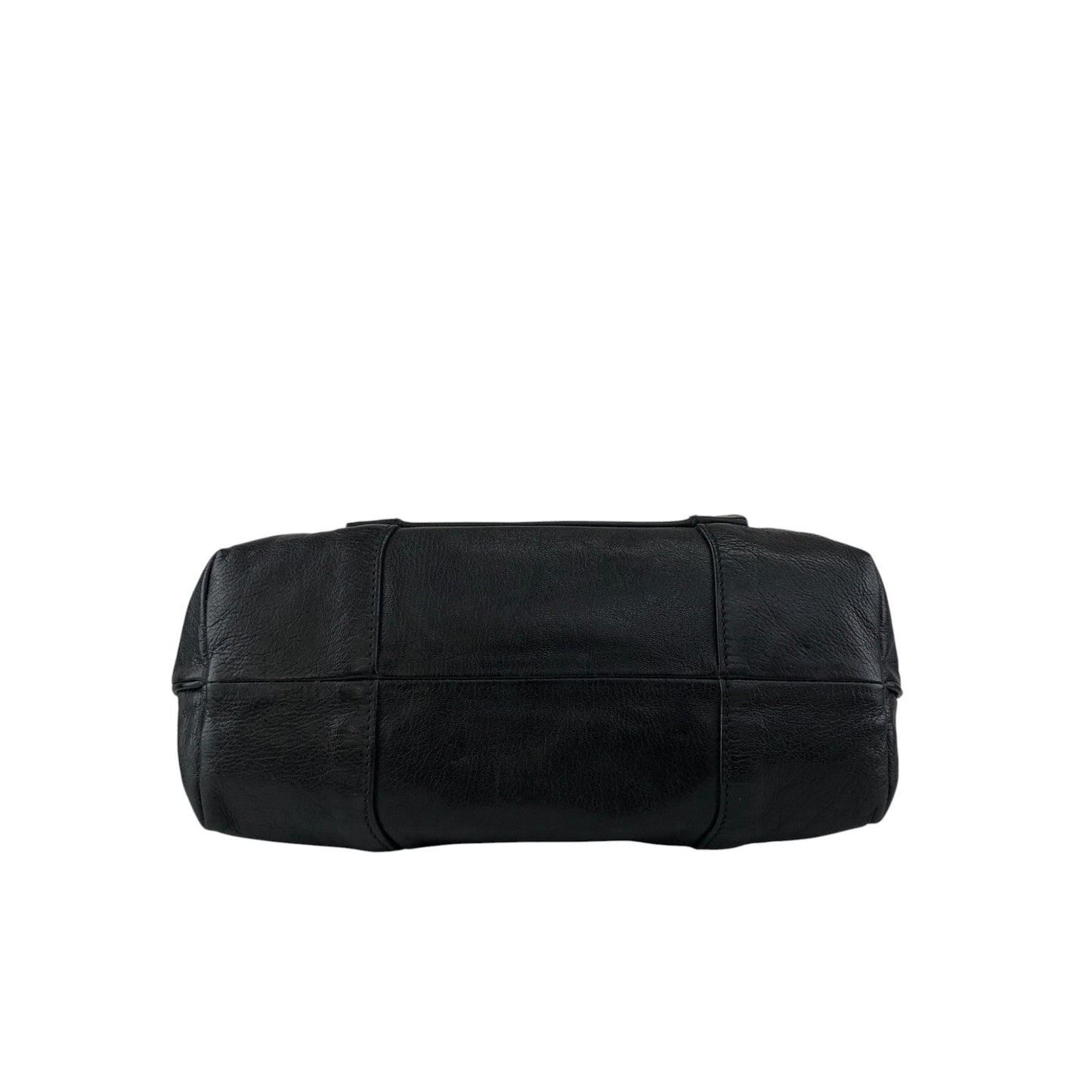 CELINE Horse Carriage Logo Handbag Black Vintage v5s4uu