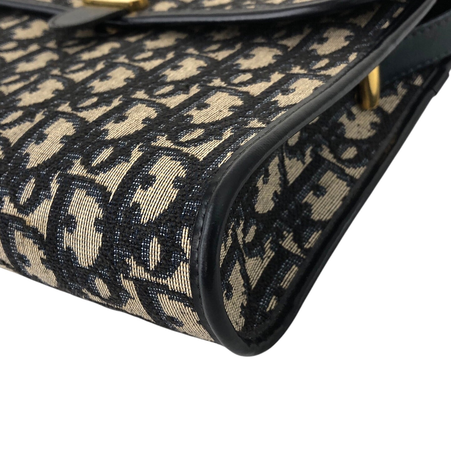 Christian Dior Trotter CD Logo 單肩包 海軍藍 復古 sajty4