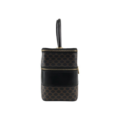 CELINE Macadam Triomphe Handbag Vanity bag Black Vintage utd2i7