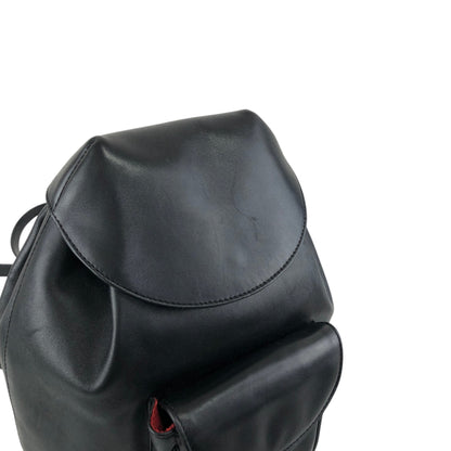 Christian Dior Logo Charm Backpack Black Vintage i8y5w2