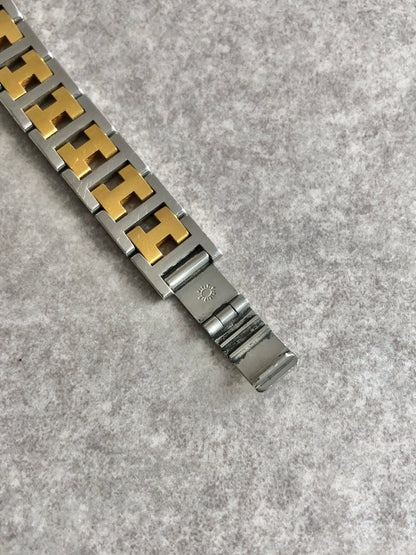 HERMES Quartz Watch Silver×Gold Vintage 7ahpvs