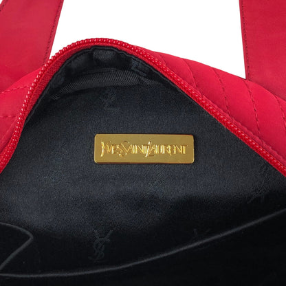 Yves Saint Laurent YSL Logo Handbag Red Vintage ebzsxr