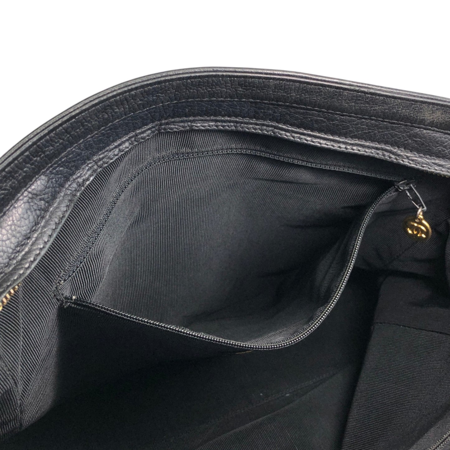 CHANEL Coco Mark Chain Shoulder bag Black Vintage gph8sd