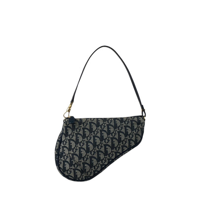 Christian Dior  Trotter Shoulder bag Navy Vintage 73m2yp