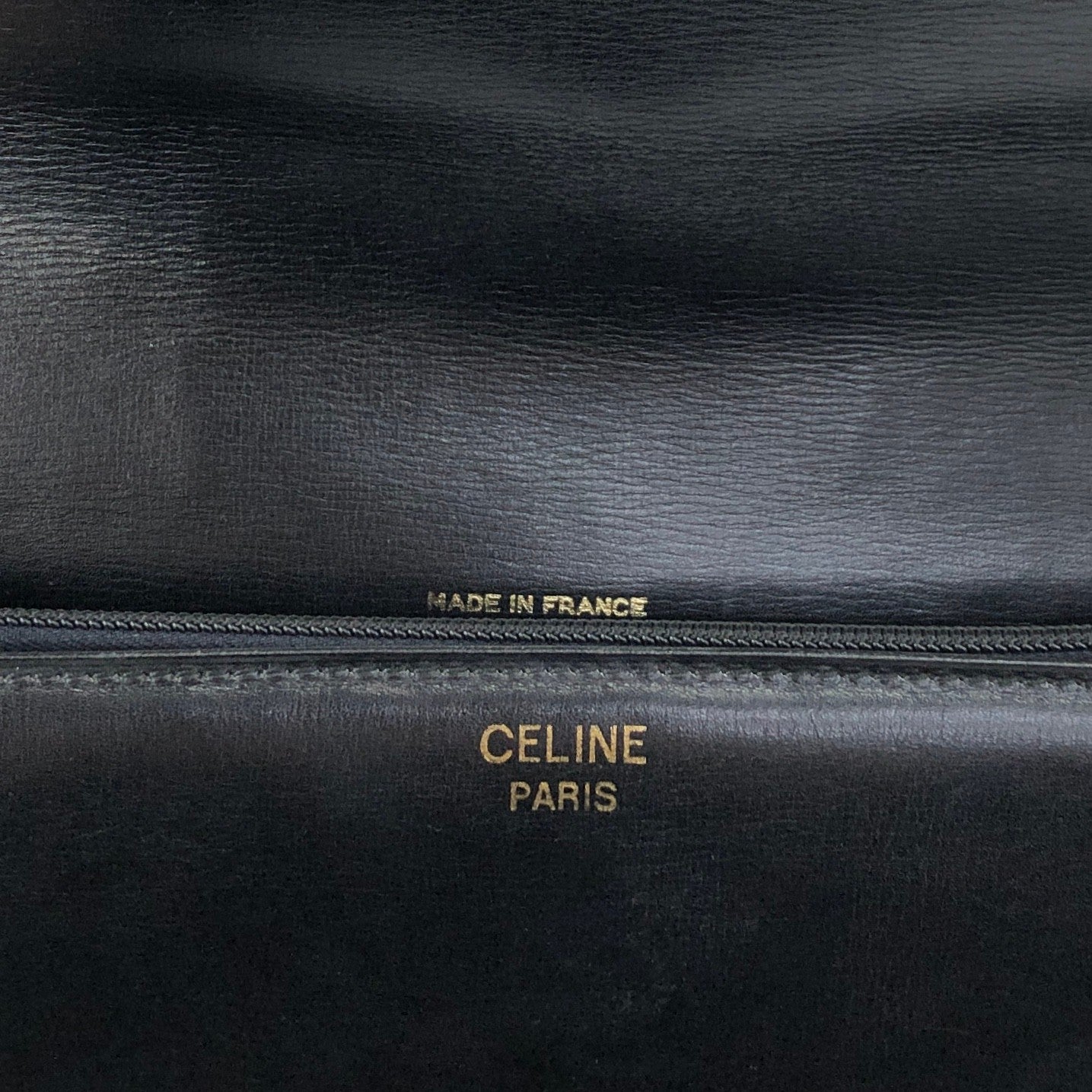 CELINE Horse Bit Shoulder bag Black Vintage 3kmi4e