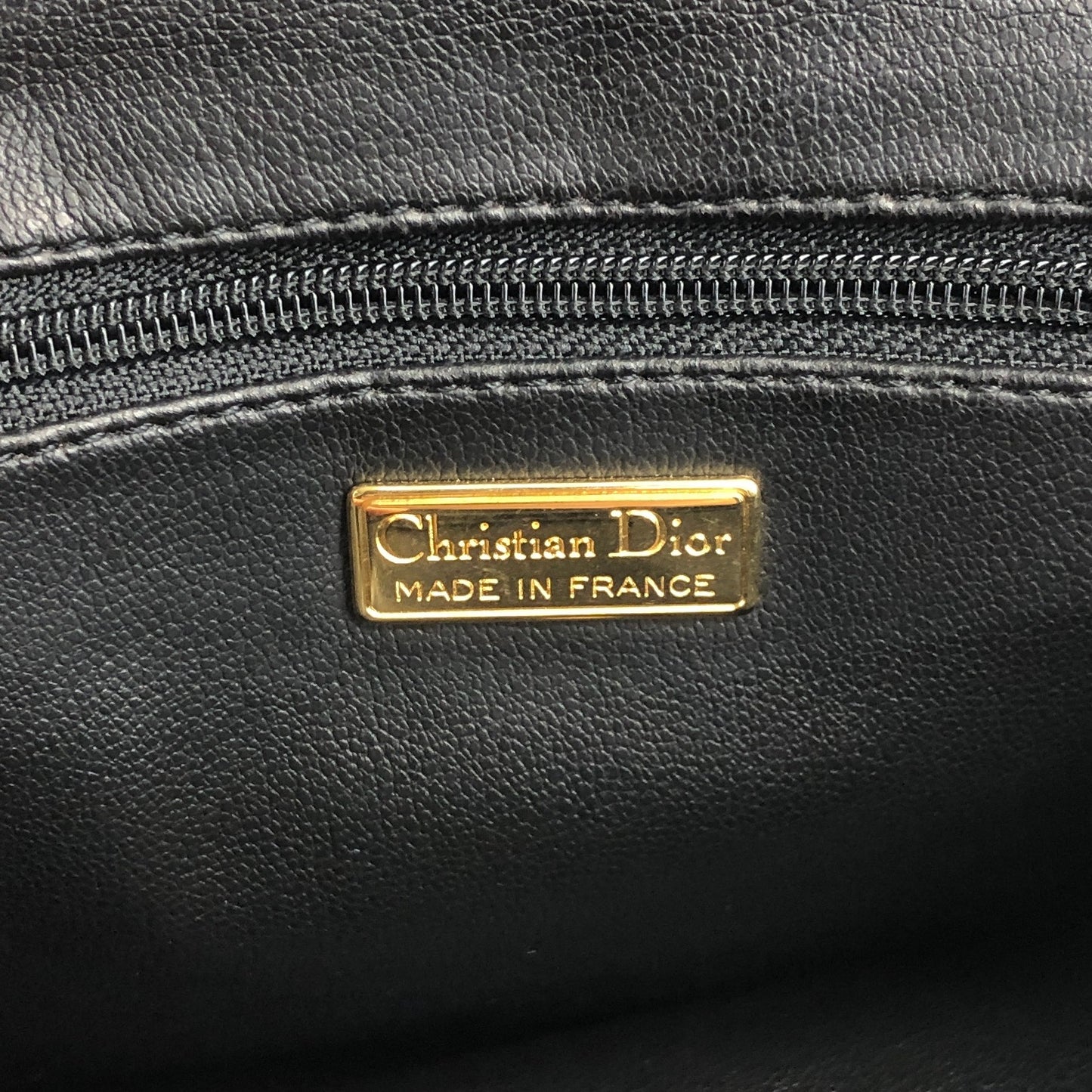 Christian Dior CD Logo Two-way Handbag Shoulder bag Black Vintage fxiypr