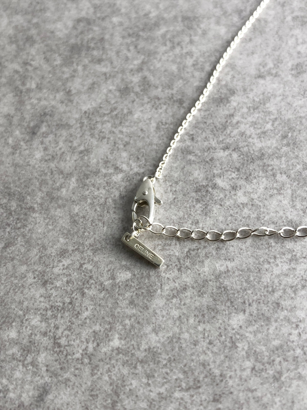 CELINE Triomphe SILVER925 Necklace Silver Vintage z3m68b
