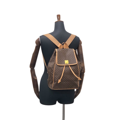 CELINE Macadam Gancini Backpack Brown Vintage x8u3v3