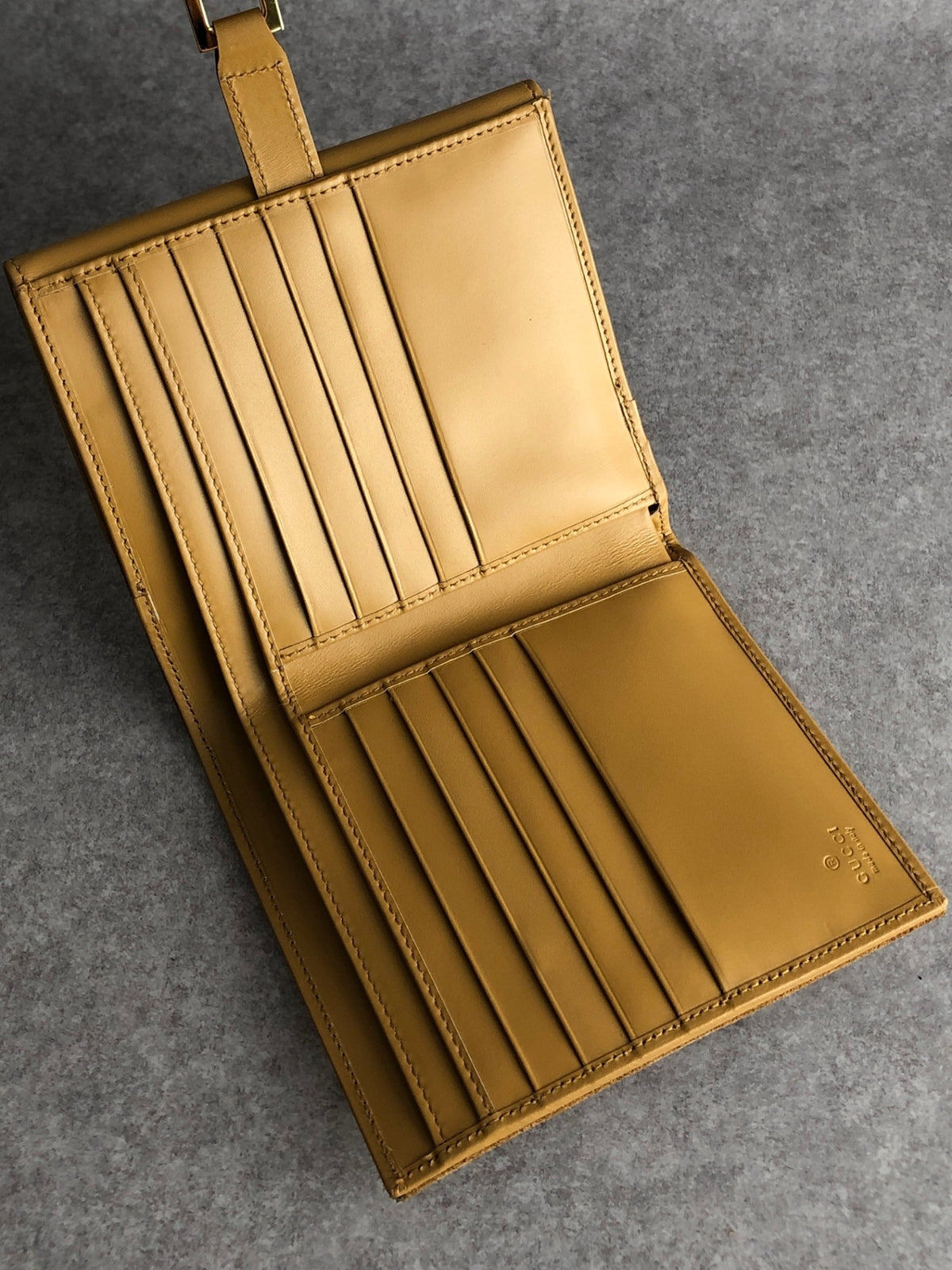 GUCCI Jackie Folded Wallet Brown Vintage izy4bh
