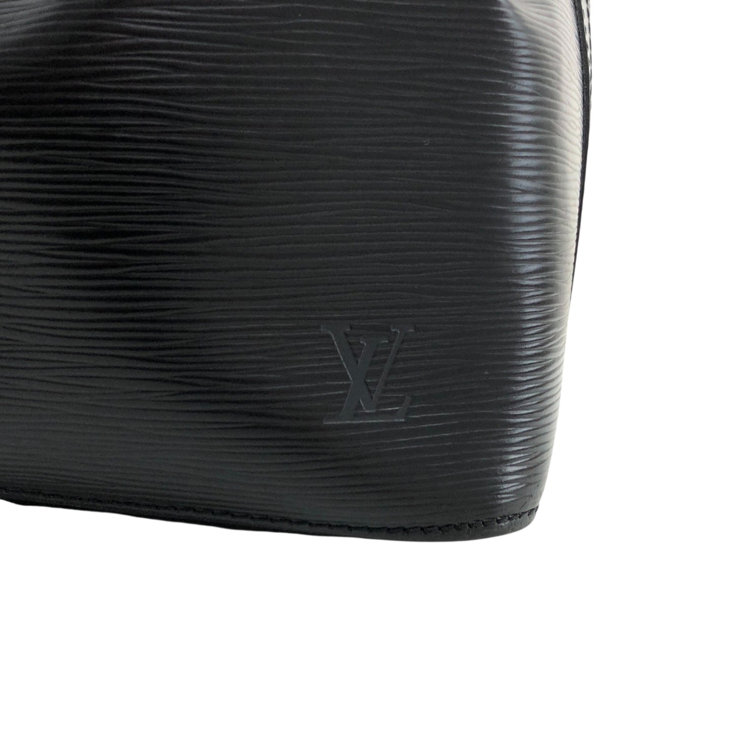 LOUIS VUITTON Epi Drawstring Shoulder bag Black Vintage gh8xjw
