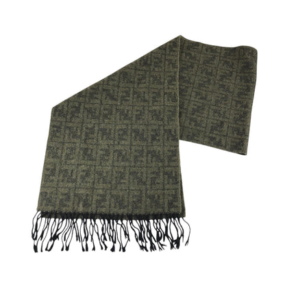 FENDI Zucca Scarf Khaki Vintage 6s46dp