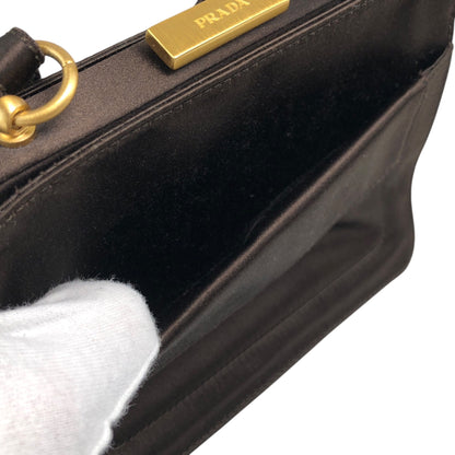 PRADA Metal Closure Shoulder bag Brown Vintage z6hamg