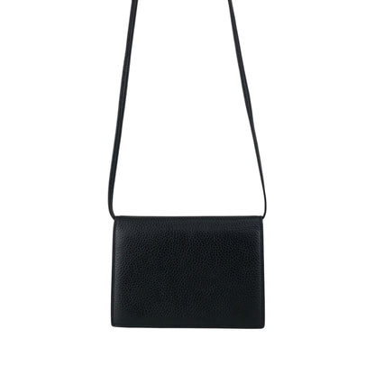 CELINE Gancini Shoulder bag Black Vintage 5hj33y