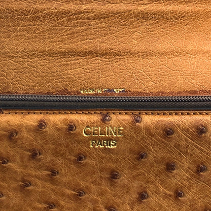 CELINE Gancini Handbag Camel Vintage 847in7