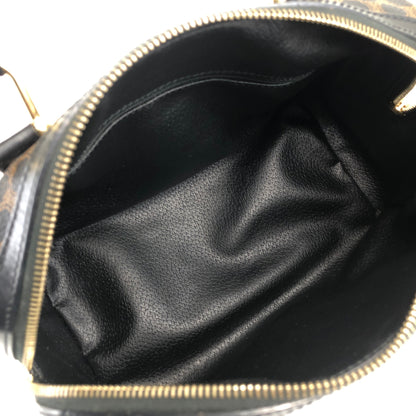 CELINE Macadam Blason Two-way Boston bag Shoulder bag Black Vintage u3fgiw