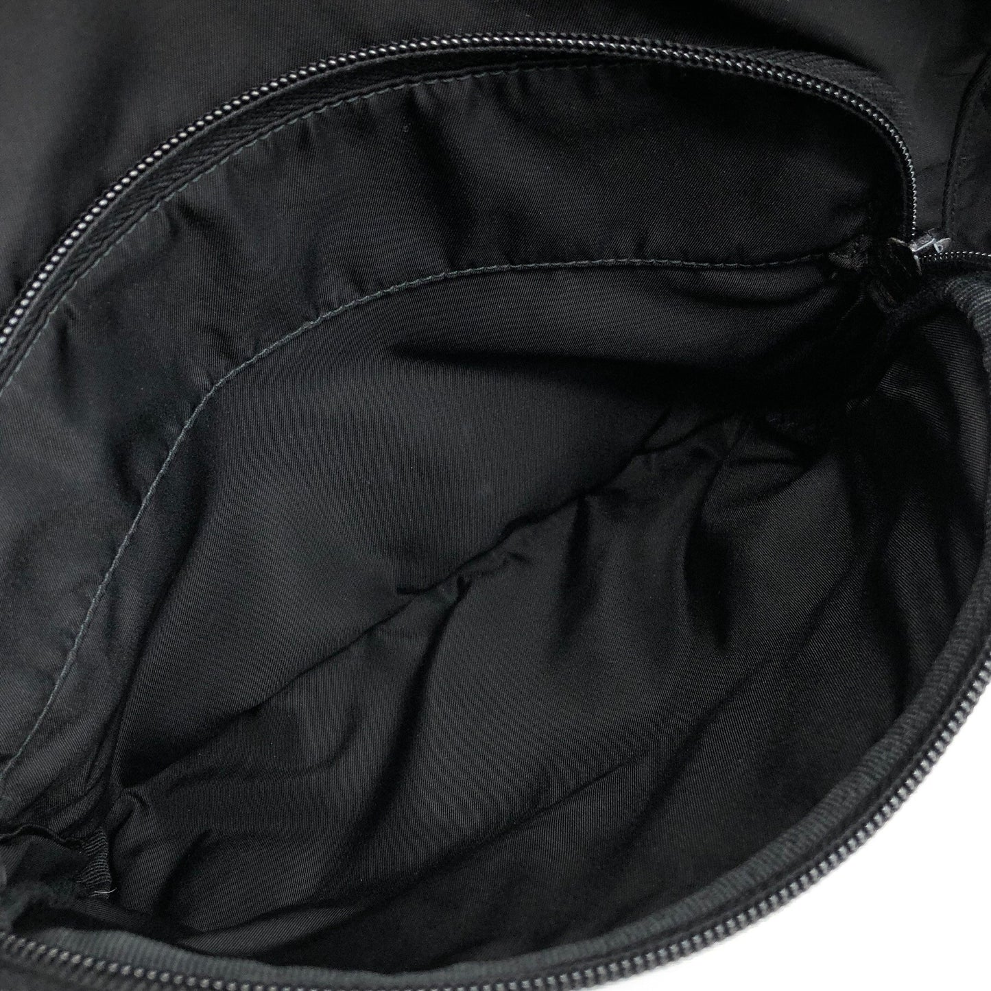 PRADA Tessuto Triangle Logo Shoulder bag Black Vintage zrh5tr