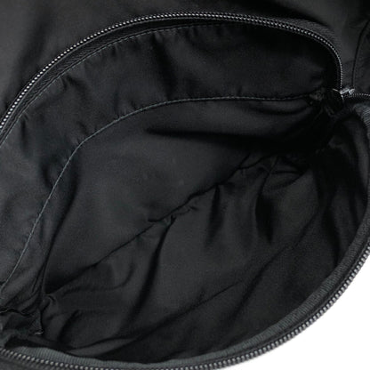 PRADA Tessuto Triangle Logo Shoulder bag Black Vintage zrh5tr