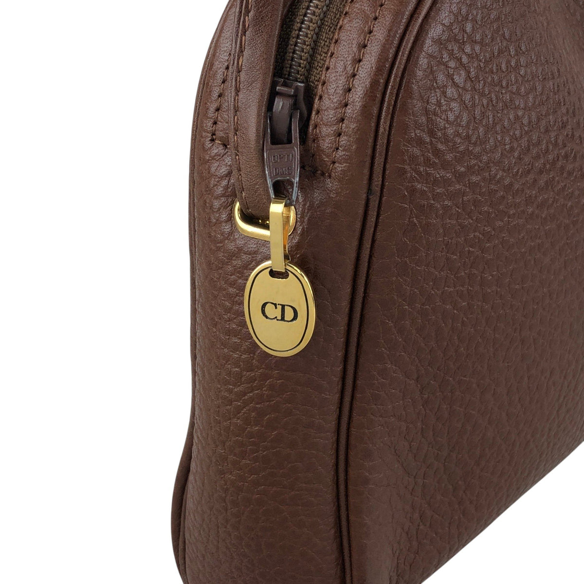 Christian Dior CD Logo Small Shoulder bag Brown Vintage 5tbhx8