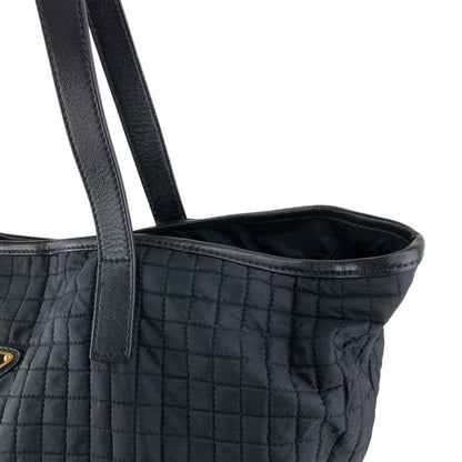 PRADA Triangle Logo Handbag Black Vintage vjh8nj