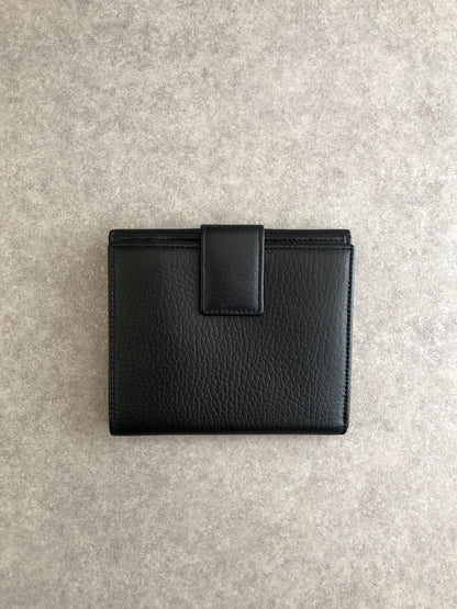 GUCCI Logo Embossed Folded Wallet Black Vintage cbzwwy