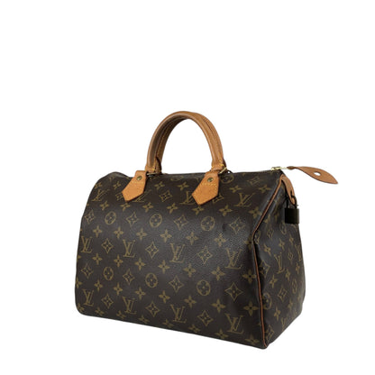 LOUIS VUITTON Monogram Handbag Boston bag Brown M41108 Vintage 5ah28h