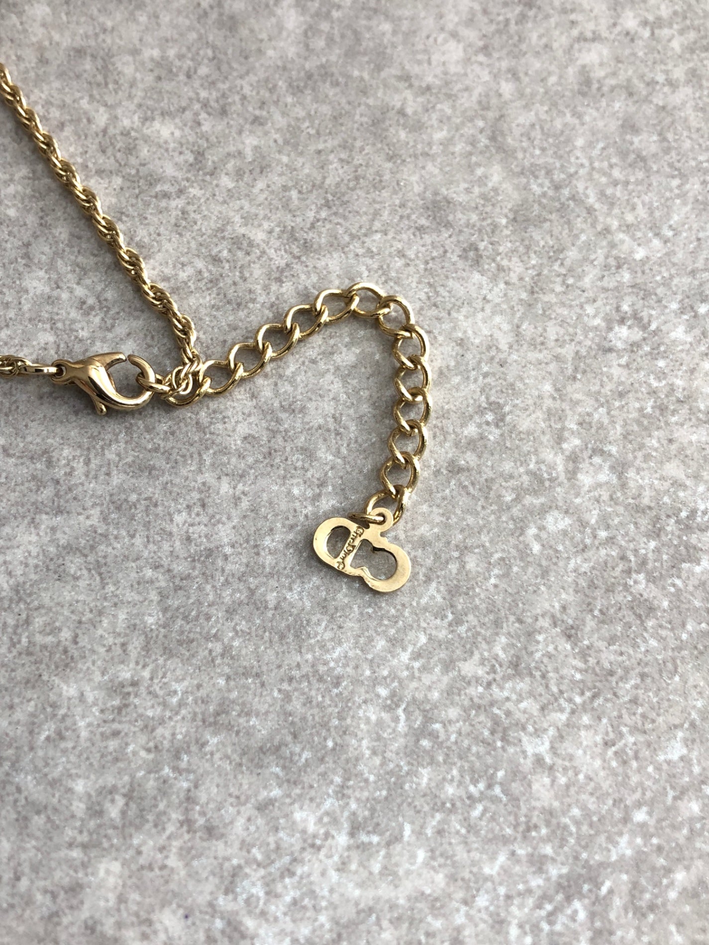 Christian Dior Necklace Earrings Gold Vintage yjh2cr