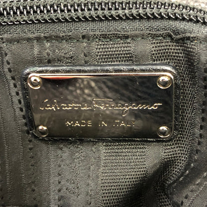 Salvatore Ferragamo Gancini Two-way Handbag Shoulder bag Black Vintage 82dd4b