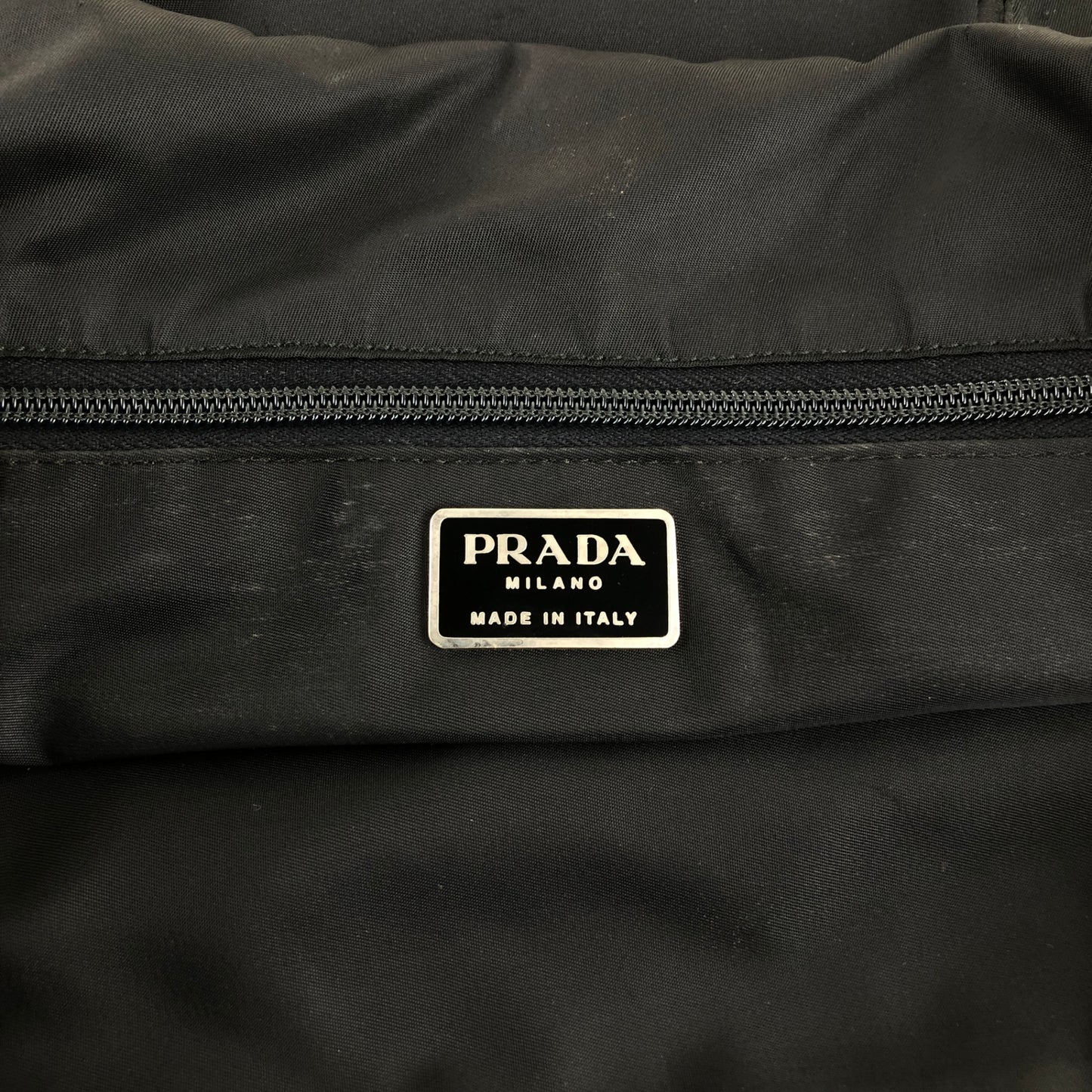 PRADA Tessuto Triangle Logo Totebag Black Vintage m8ccmn