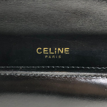 CELINE Blason Emblem Motif Chain Shoulder bag Black Vintage 2bfdfw